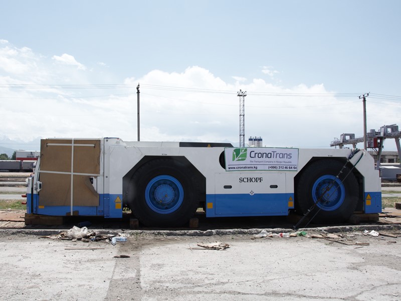 Aircraft tractor for Manas International Airport,45 tons weight ( Alamedin rws, Bishkek city).